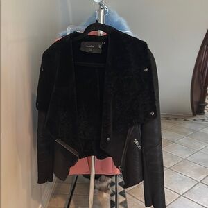 Women's Black Faux Leather Jacket